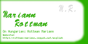 mariann rottman business card